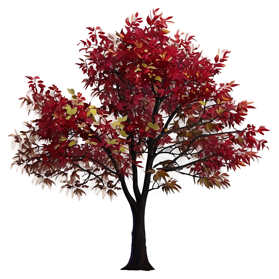 Red Tree B PNG Image