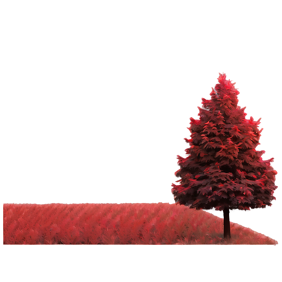 Red Tree In Secluded Grove Png 37 PNG Image