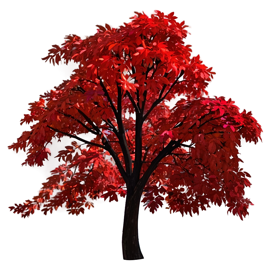 Red Tree Silhouette Png Der PNG Image