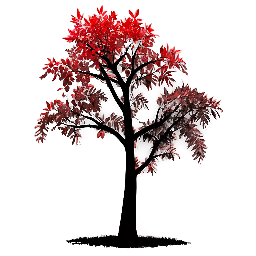 Red Tree Silhouette Png Ykj11 PNG Image