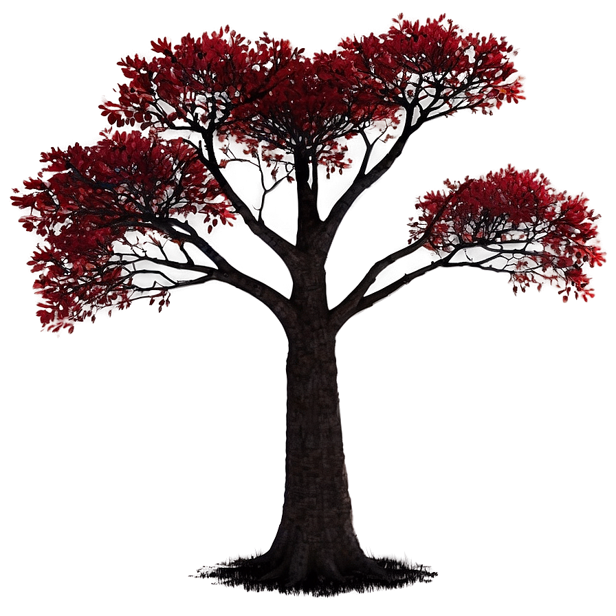 Red Tree Sunset Background Png 25 PNG Image