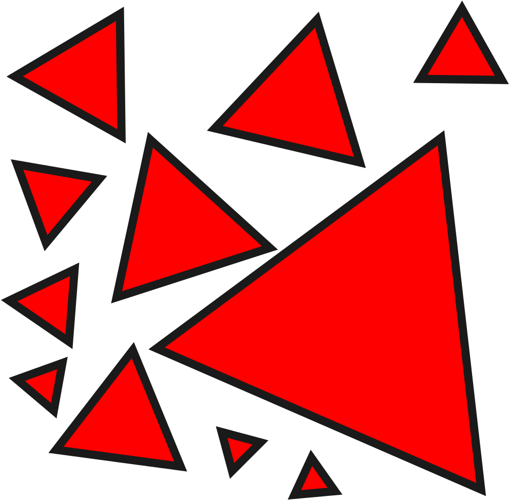 Red Triangles Scattered Pattern PNG Image