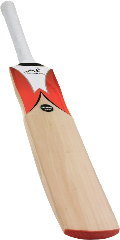 Red Trimmed Cricket Bat PNG Image