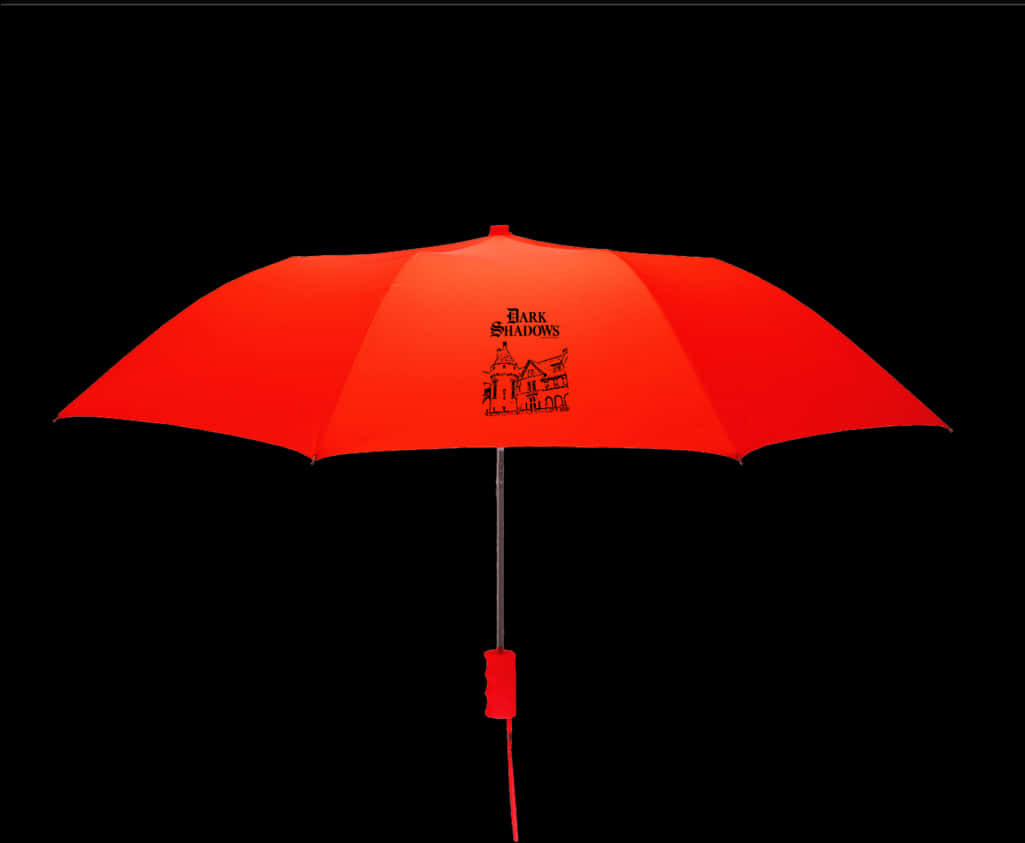 Red Umbrella Black Background PNG Image