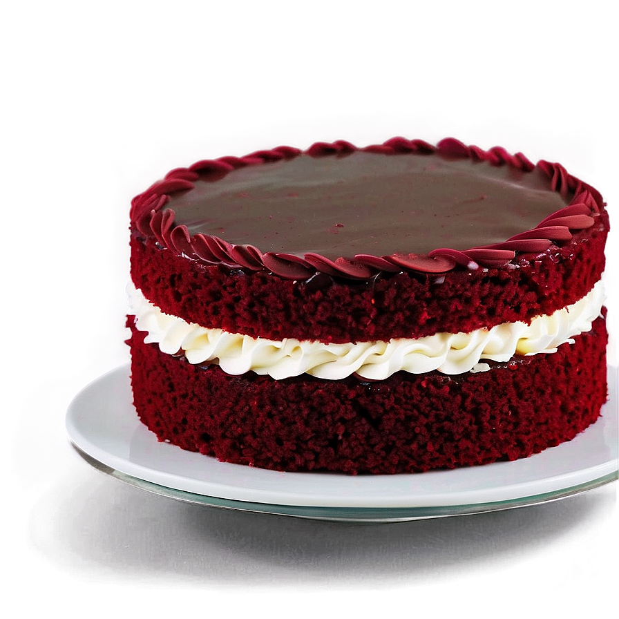 Red Velvet Cake With Ganache Filling Png Nvg95 PNG Image