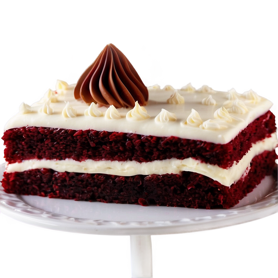 Red Velvet Sheet Cake Png Vfp PNG Image