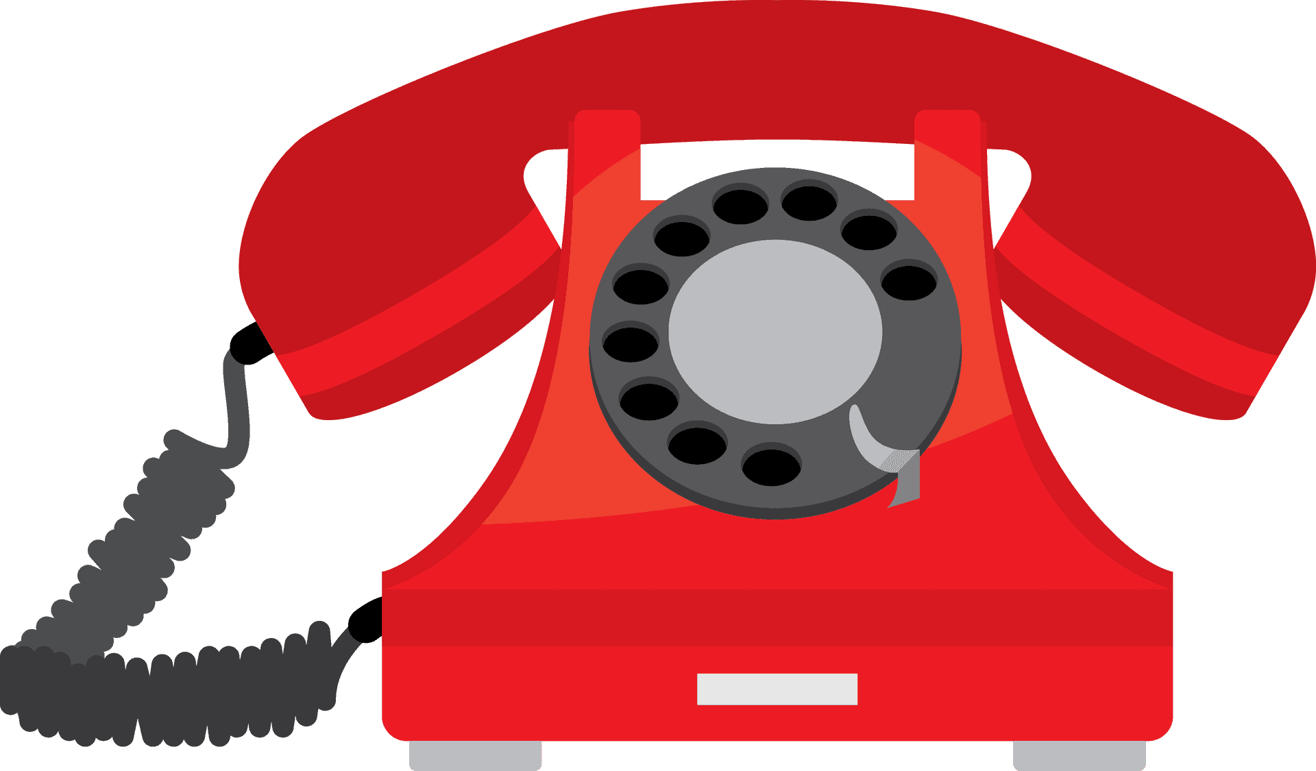 Red Vintage Telephone Clipart PNG Image