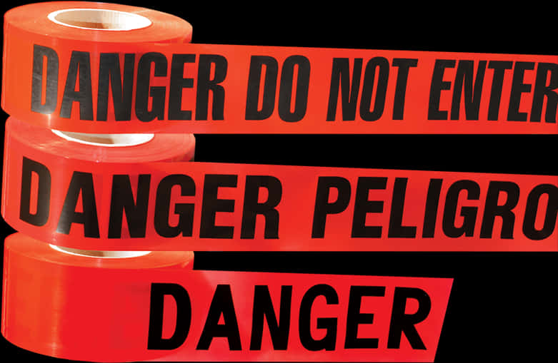 Red Warning Caution Tape PNG Image