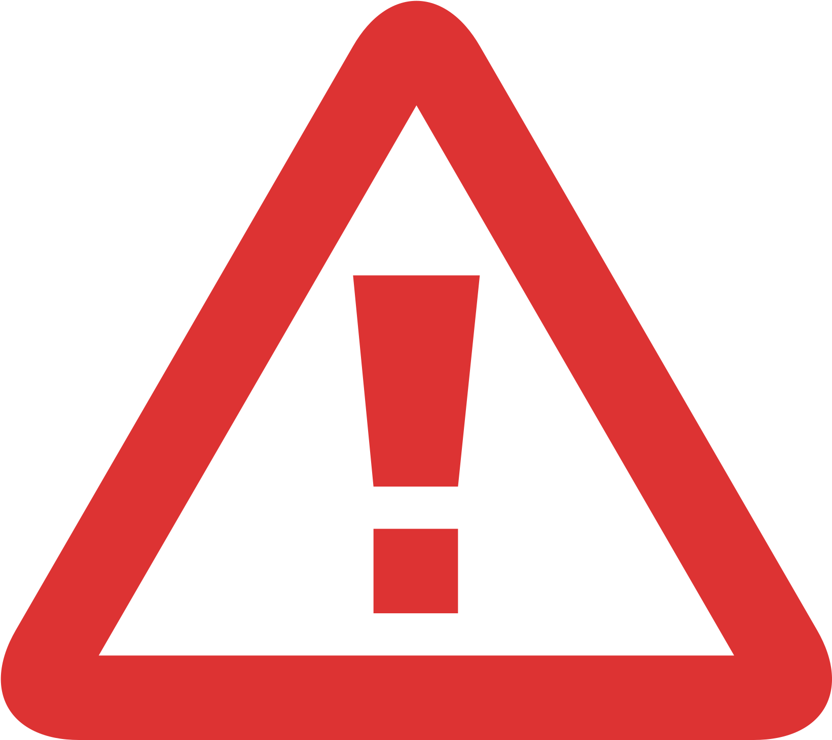 Red Warning Sign Vector PNG Image