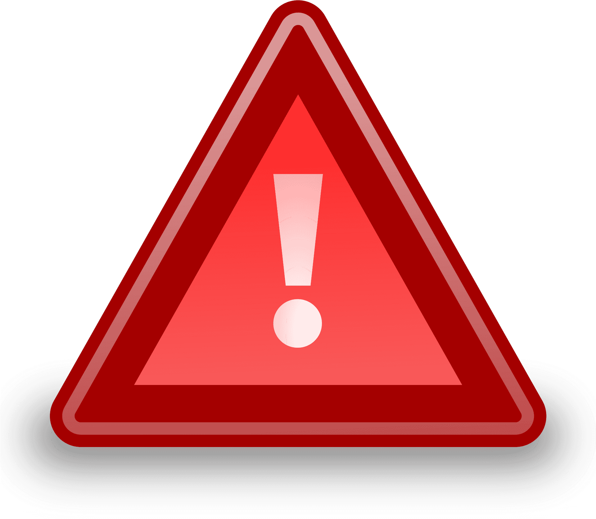 Red Warning Sign Vector PNG Image