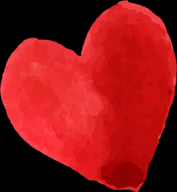 Red Watercolor Heart Clipart PNG Image