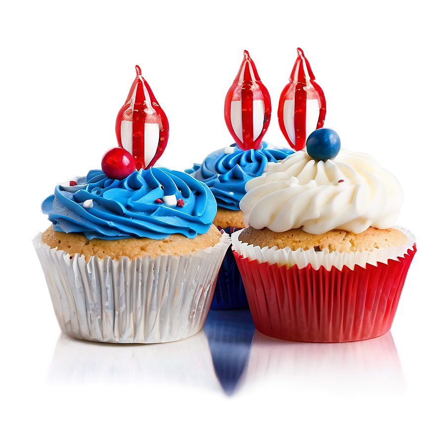 Red, White, And Blue Cupcakes Png 05212024 PNG Image