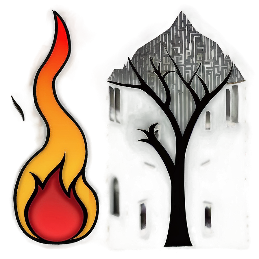 Red Wildfire Illustration Png Xgp31 PNG Image