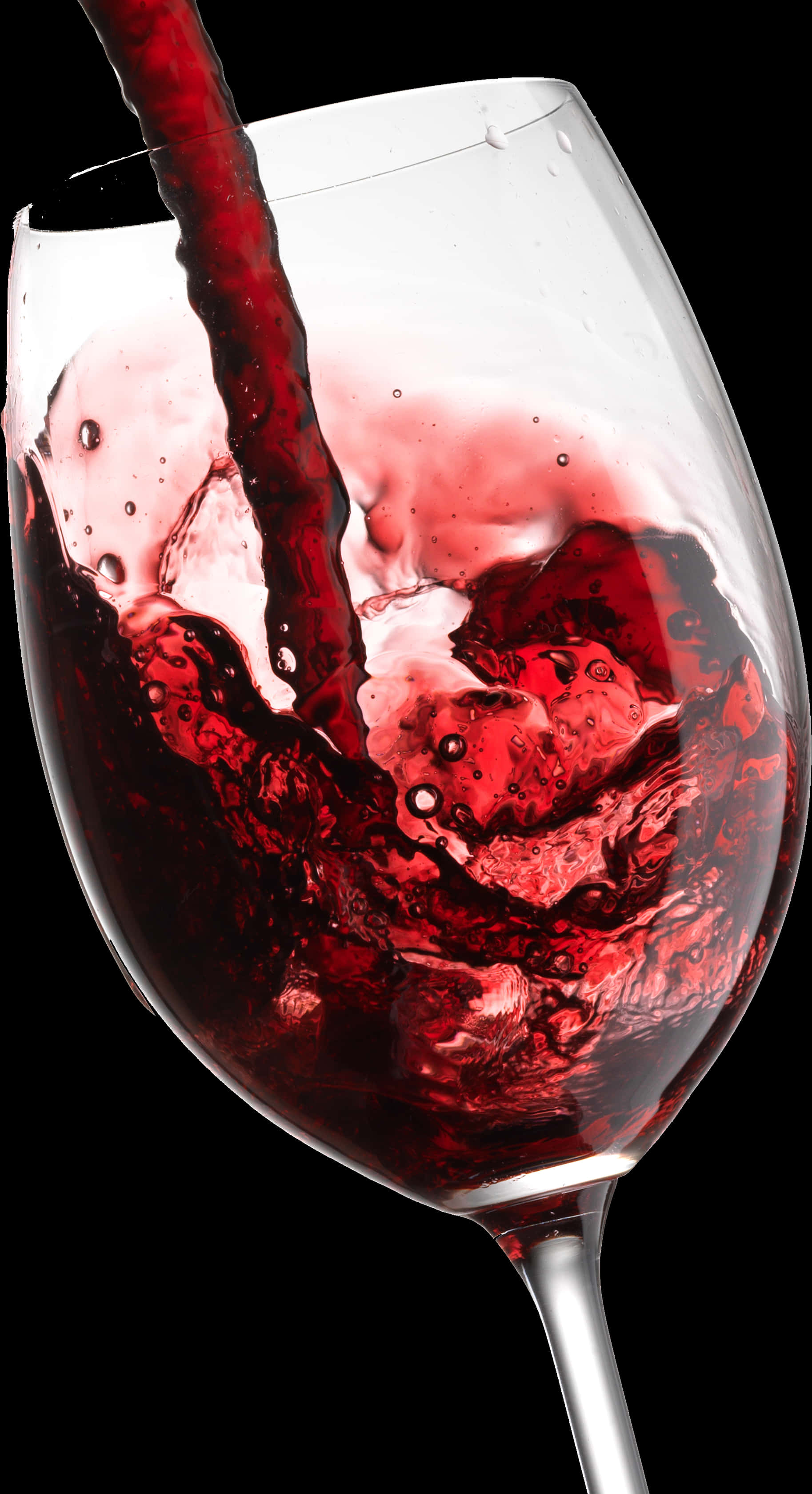 Red Wine Pouring Into Glass PNG Image