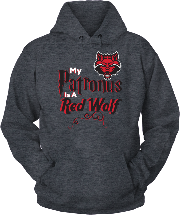 Red Wolf Patronus Hoodie PNG Image