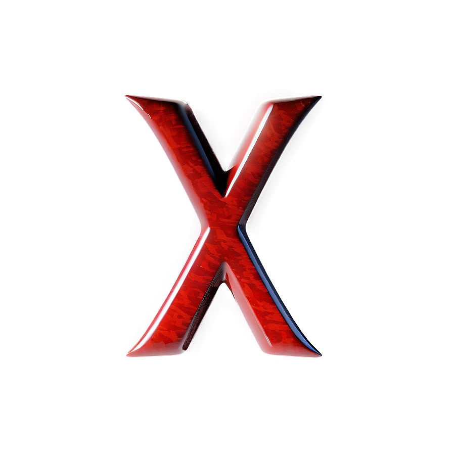 Red X D PNG Image