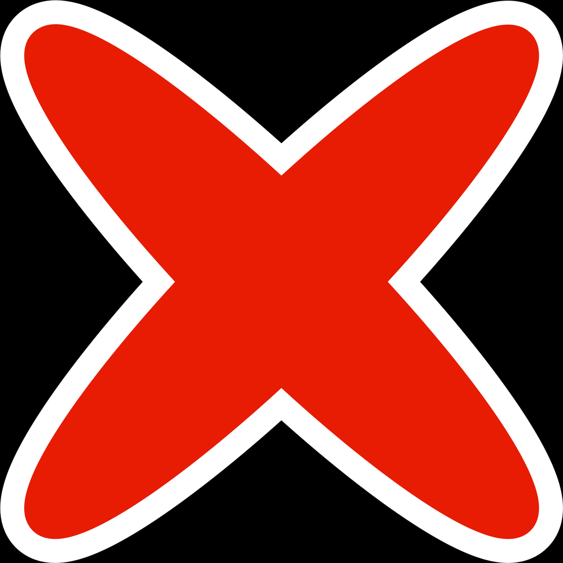 Red X Symbol Graphic PNG Image