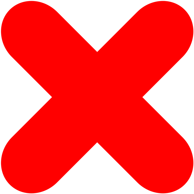 Red X Symbol PNG Image