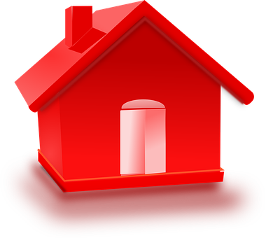 Red3 D House Icon PNG Image