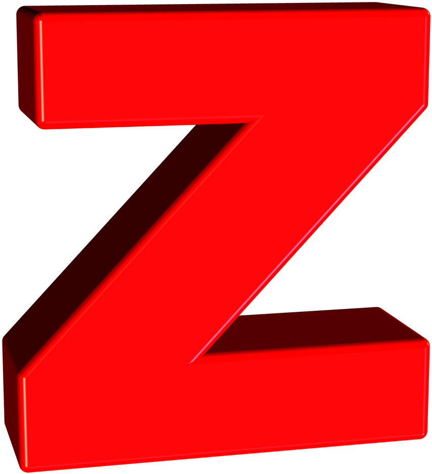 Red3 D Letter Z PNG Image