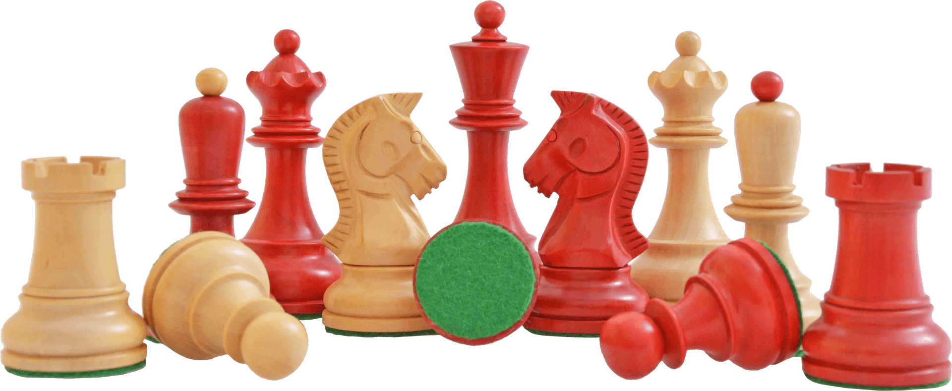 Redand Beige Chess Pieces PNG Image