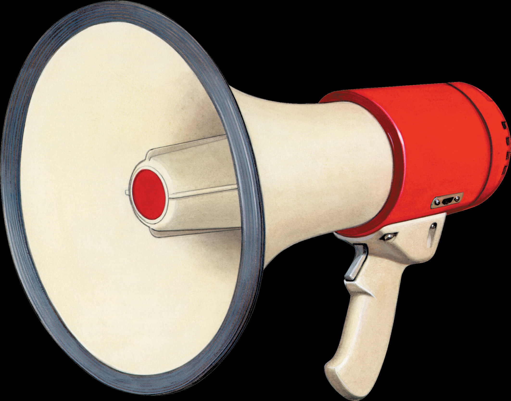 Redand Beige Megaphone PNG Image