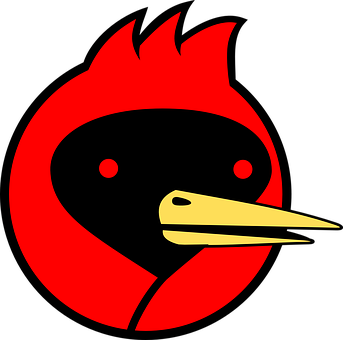 Redand Black Bird Logo PNG Image