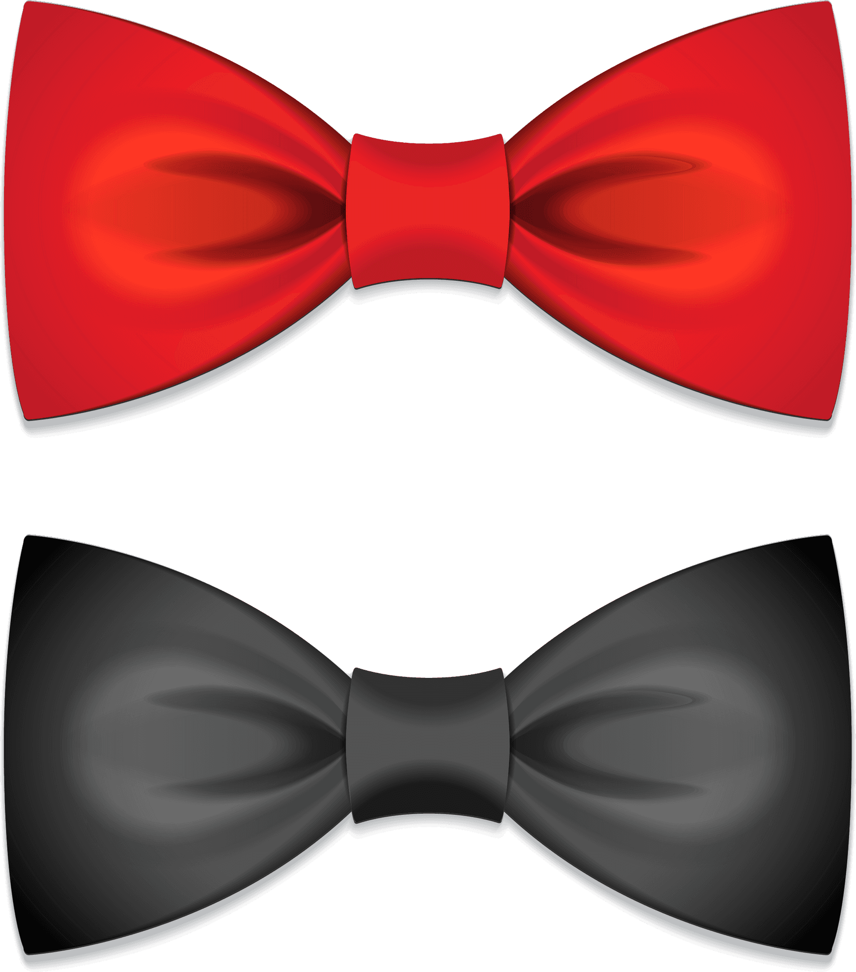 Redand Black Bow Ties PNG Image