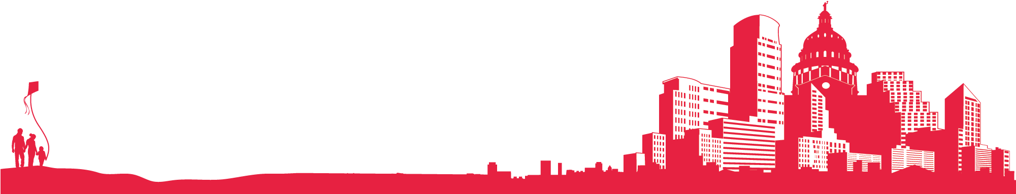 Redand Black City Silhouette PNG Image