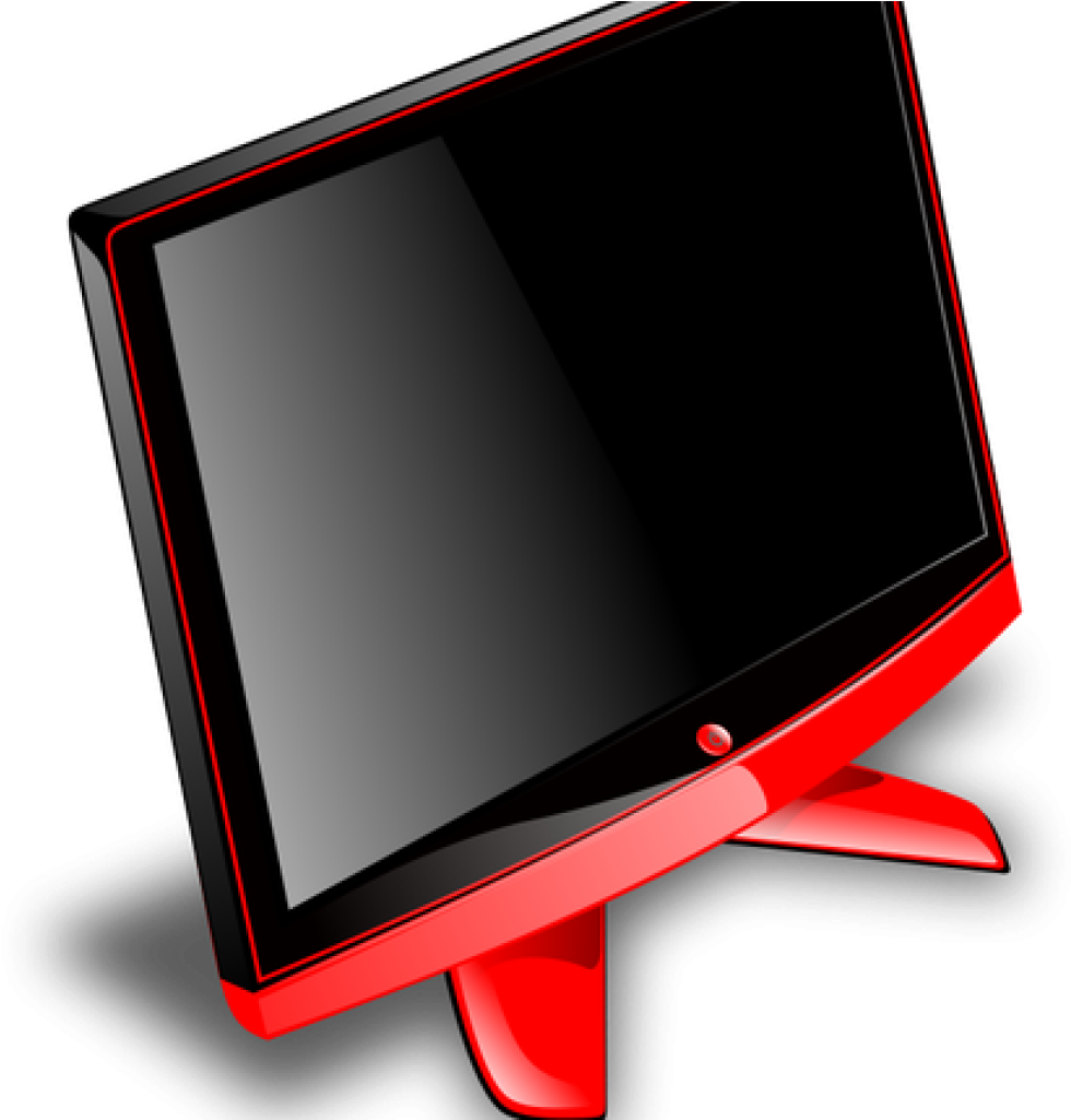 Redand Black Gaming Monitor PNG Image