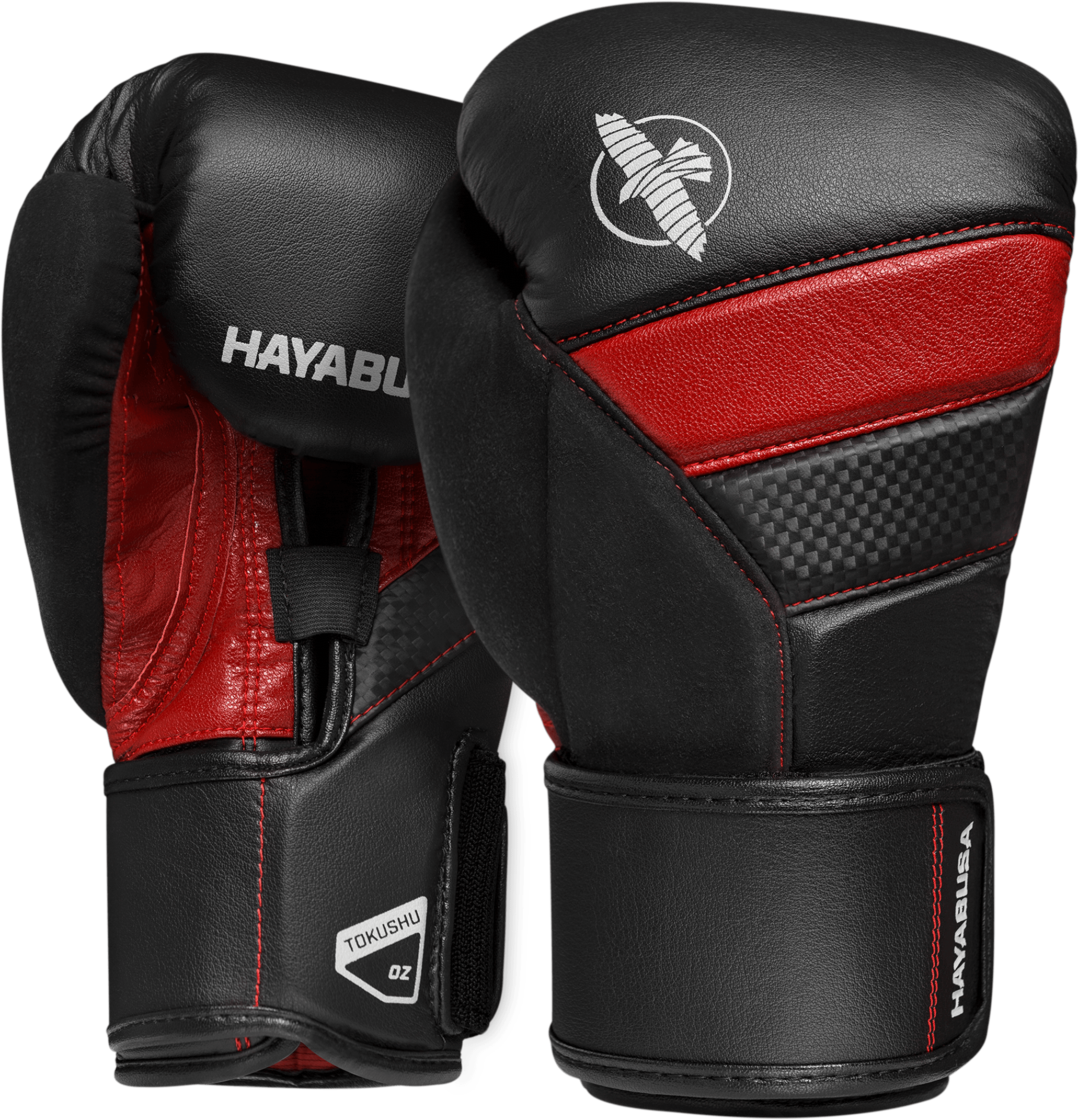 Redand Black Hayabusa Boxing Gloves PNG Image