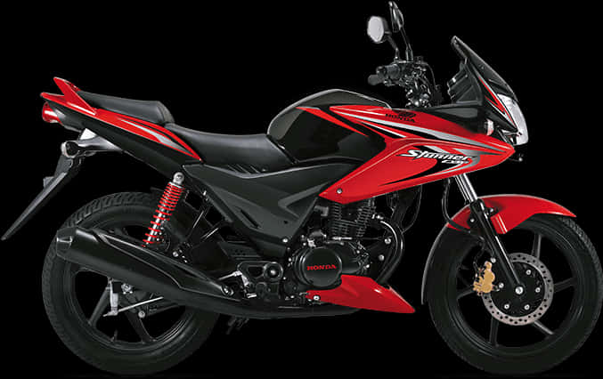 Redand Black Honda Motorcycle PNG Image