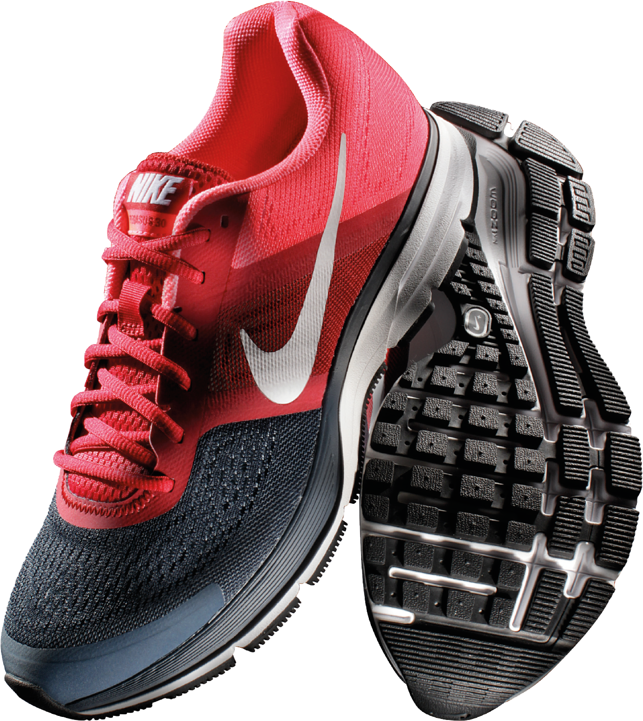 Redand Black Nike Running Shoes PNG Image