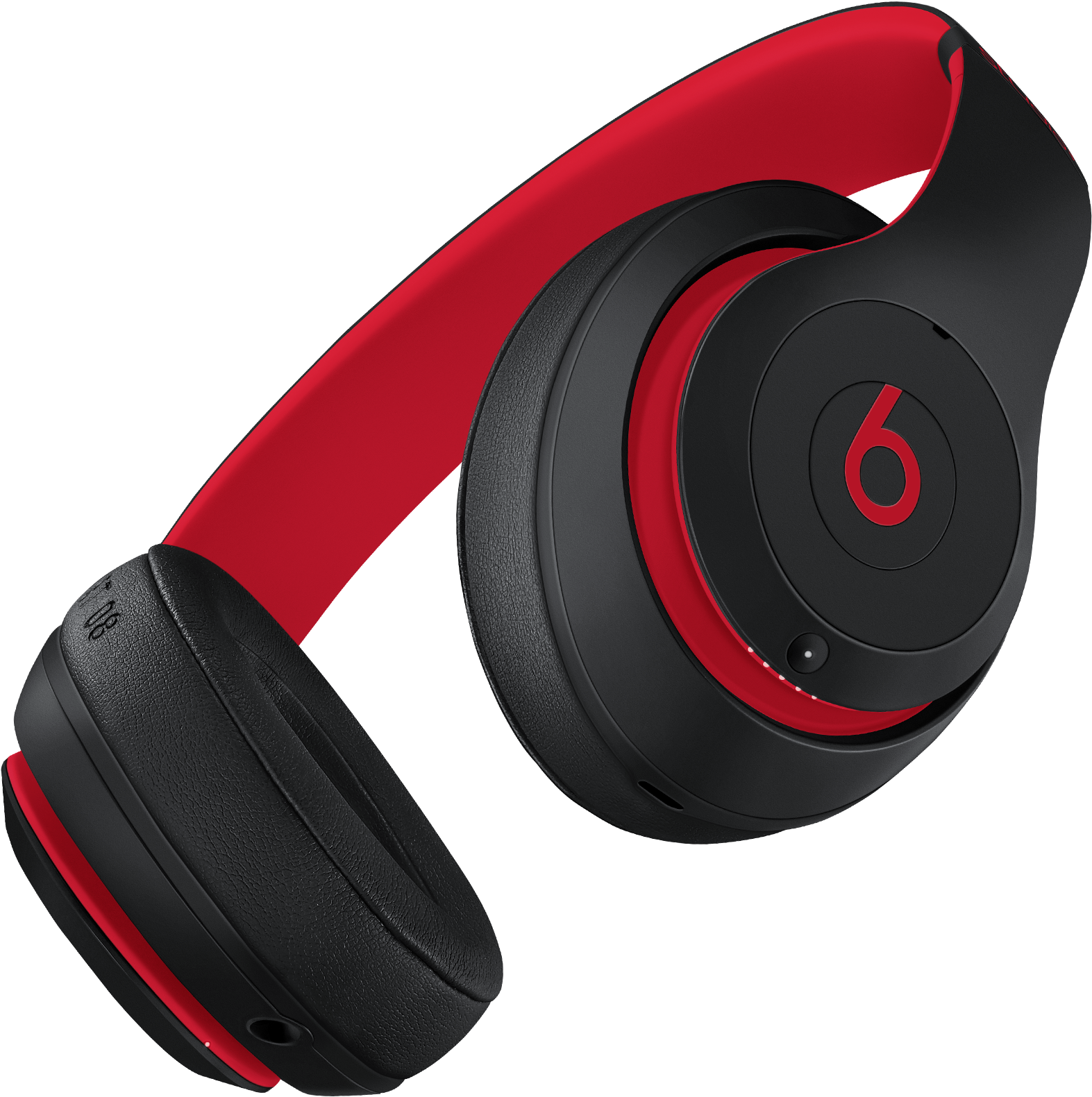 Redand Black Over Ear Headphones PNG Image