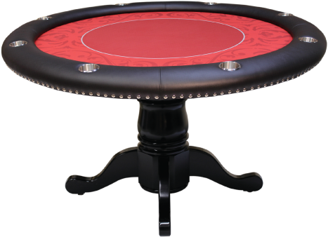 Redand Black Poker Table PNG Image