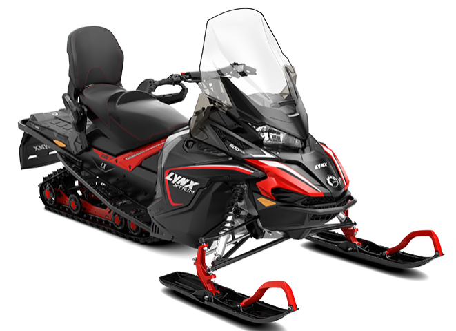 Redand Black Snowmobile Isolated PNG Image