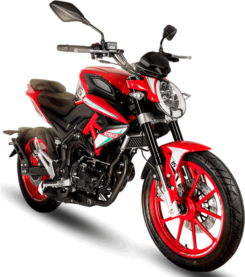 Redand Black Sports Motorcycle PNG Image