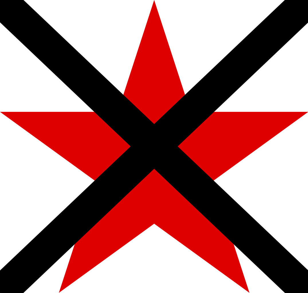 Redand Black Star Graphic PNG Image