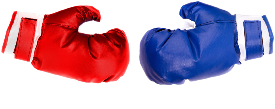 Redand Blue Boxing Gloves PNG Image