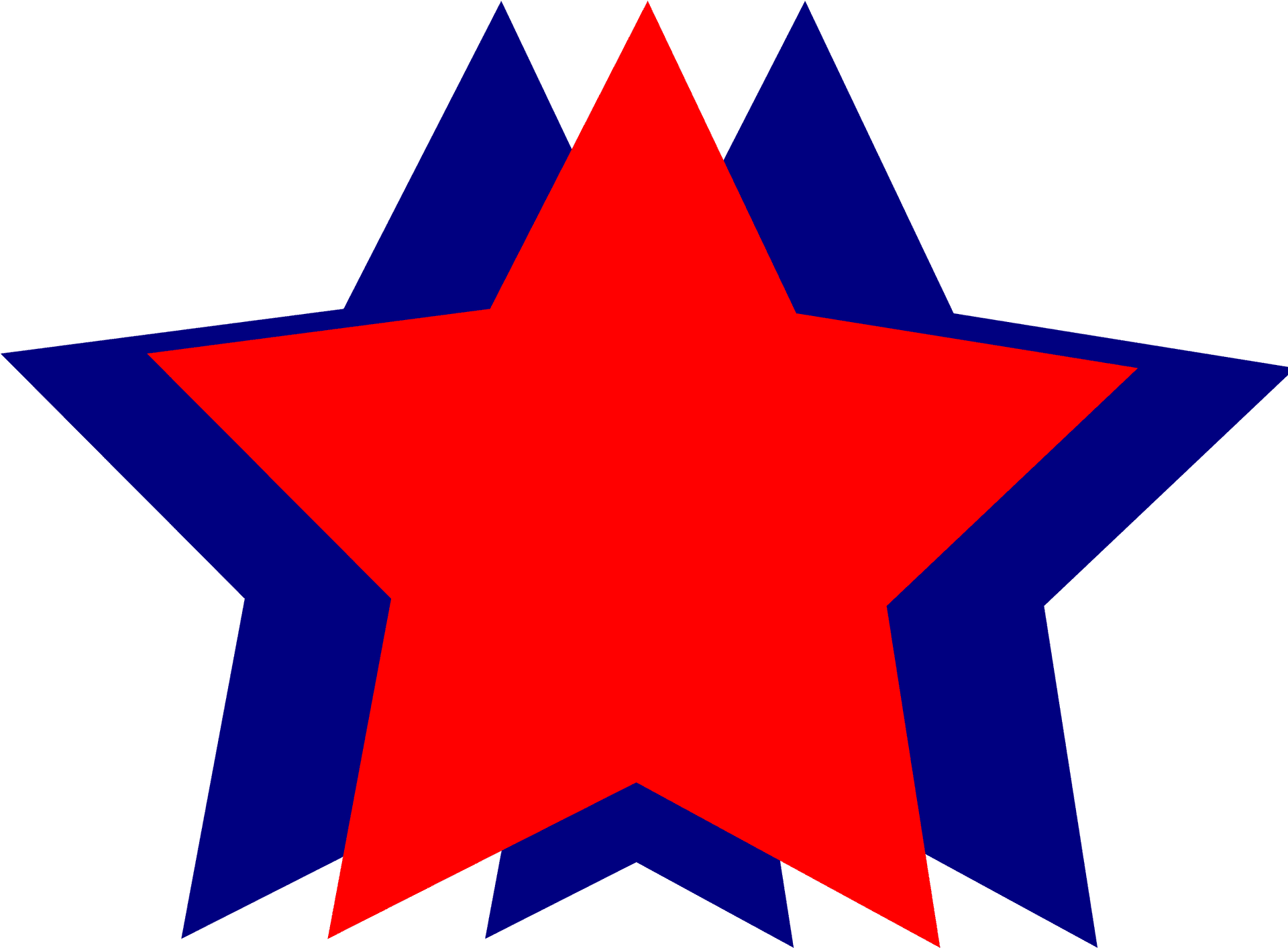 Redand Blue Star Graphic PNG Image