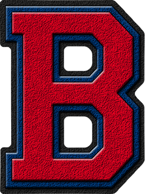 Redand Blue Textured Letter B PNG Image