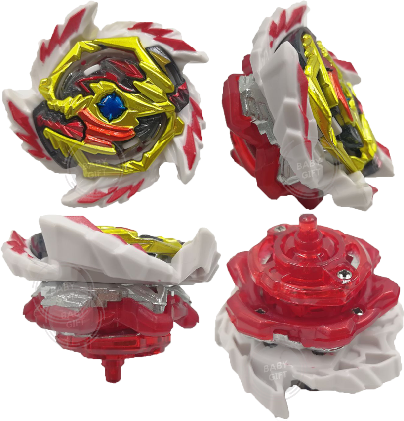 Redand Gold Beyblade Multiple Angles PNG Image