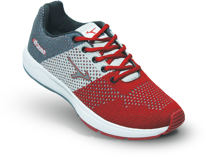 Redand Gray Athletic Sneaker PNG Image