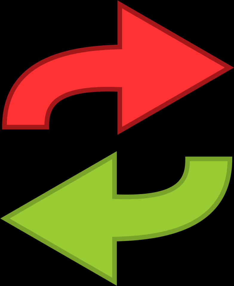 Redand Green Arrows Graphic PNG Image