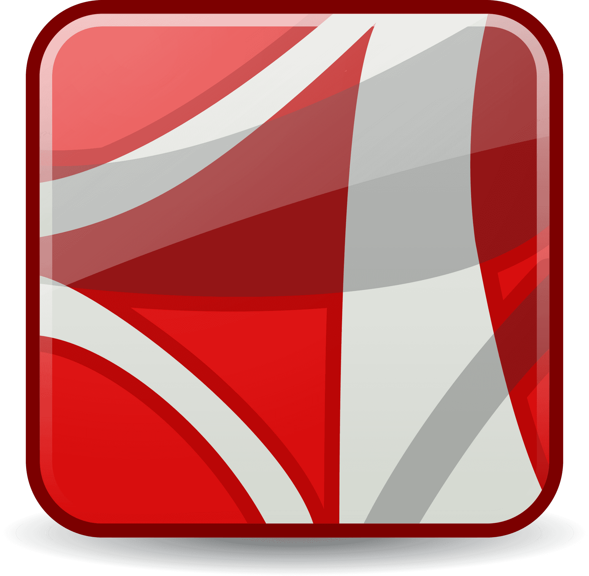 Redand White Abstract App Icon PNG Image