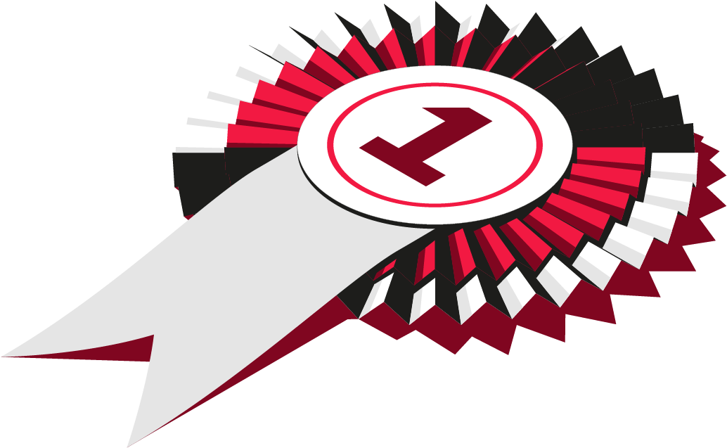 Redand White Award Ribbon PNG Image