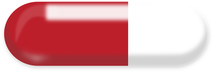 Redand White Capsule Pill PNG Image