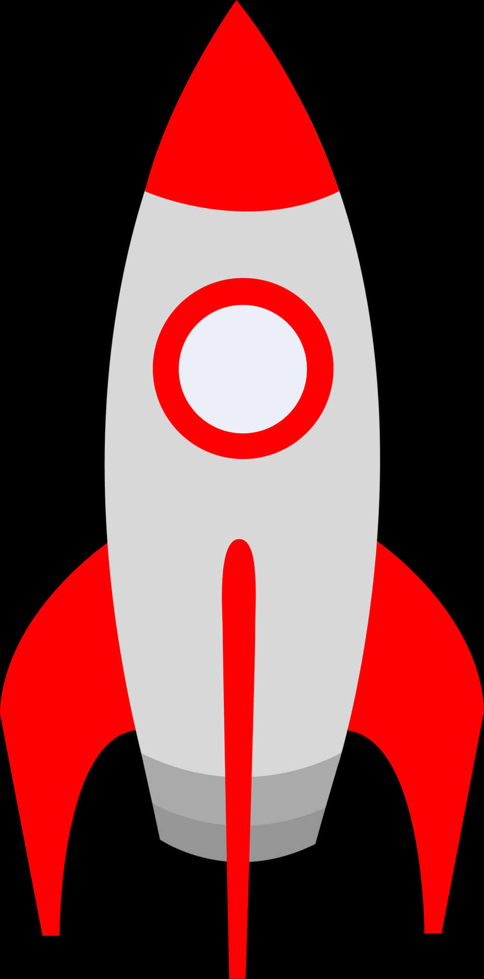 Redand White Cartoon Rocket PNG Image