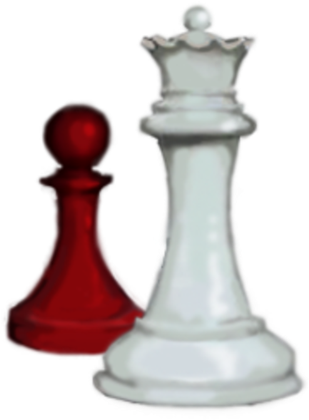 Redand White Chess Pieces PNG Image