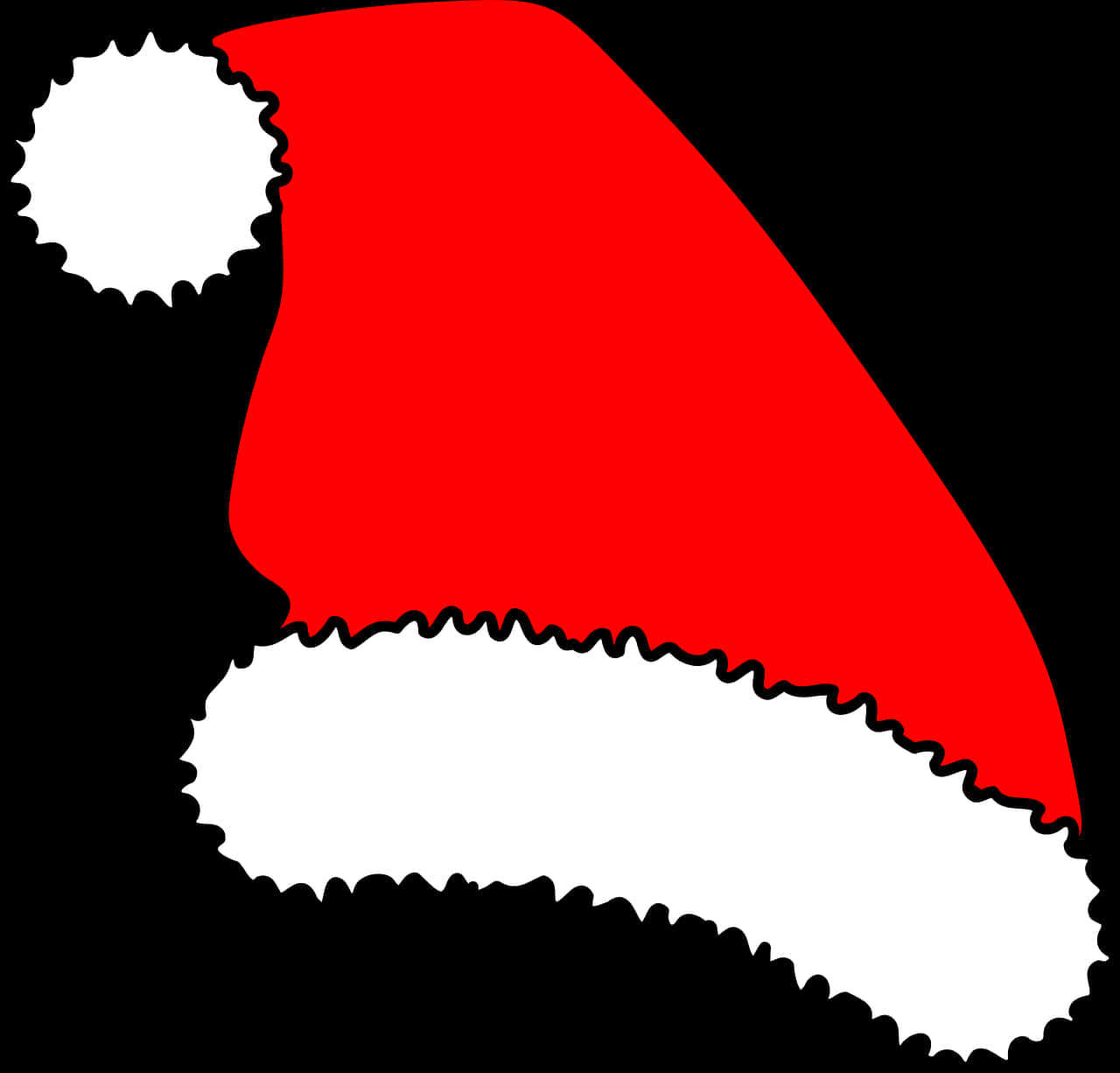 Redand White Christmas Santa Hat PNG Image